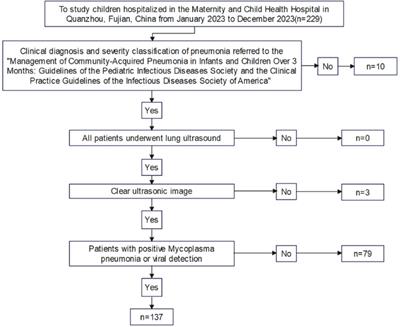 Distinguishing types and severity of pediatric pneumonia using modified lung ultrasound score